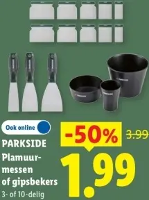 Aanbieding: Plamuurmessen of gipsbekers