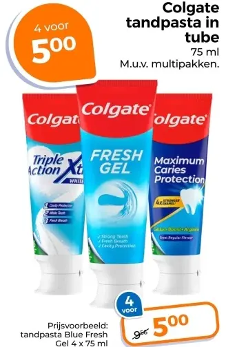 Aanbieding: Tandpasta in tube