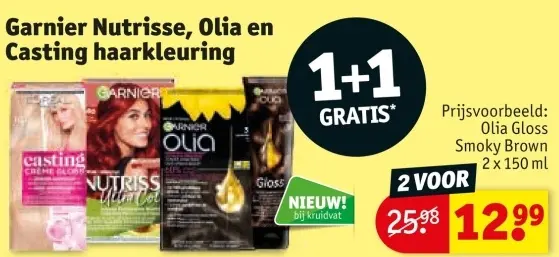 Aanbieding: Garnier Nutrisse, Olia en Casting haarkleuring