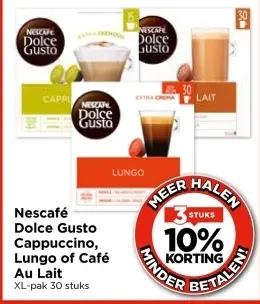 Aanbieding: Dolce Gusto Cappuccino, Lungo of Café Au Lait