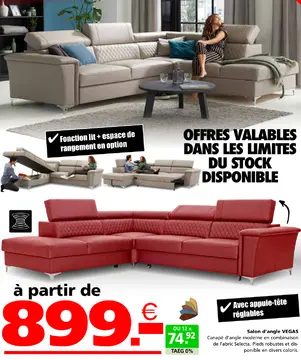 Offre: Salon d'angle VEGAS