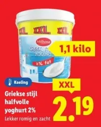 Aanbieding: Griekse stijl halfvolle yoghurt 2%