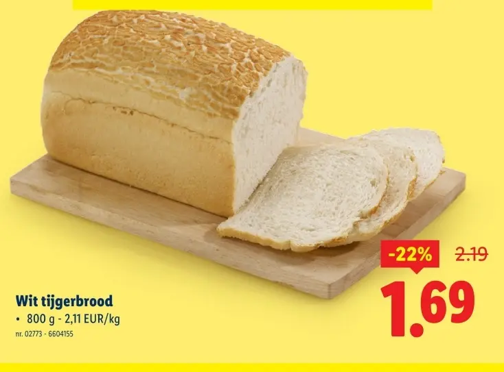 Promotie: Wit tijgerbrood