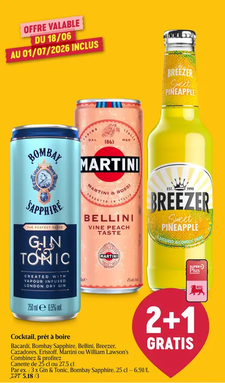 Offre: Cocktail, prêt à boire