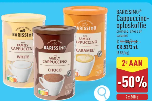 Promotie: Cappuccino-oploskoffie