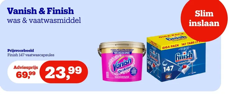 Aanbieding: Vanish & Finish was & vaatwasmiddel