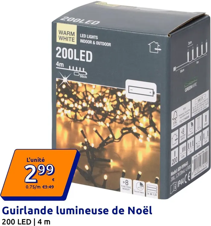 Offre: Guirlande lumineuse de Noël