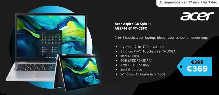 Aanbieding: Acer Aspire Go Spin 14 AGSP14-31PT-C6FX