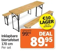 Aanbieding: Inklapbare biertafelset