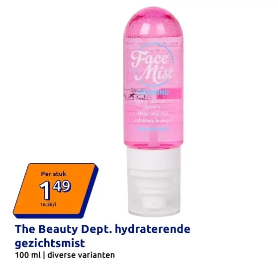 Promotie: hydraterende gezichtsmist