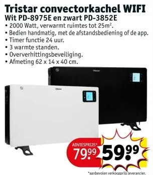 Promotie: Tristar convectorkachel WIFI