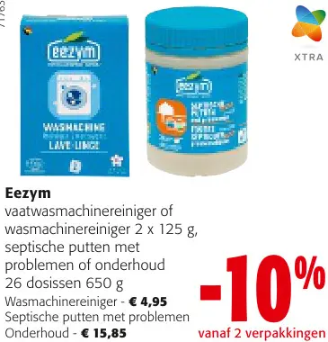 Aanbieding: Eezym Vaatwasmachinereiniger of wasmachinereiniger, septische putten met problemen of onderhoud