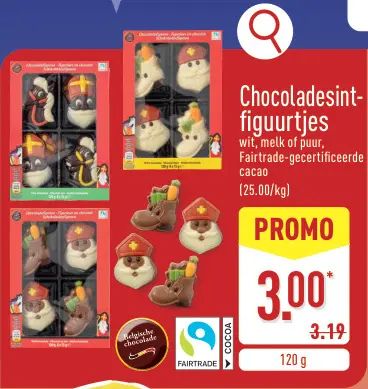 Aanbieding: Chocoladesint-figuurtjes
