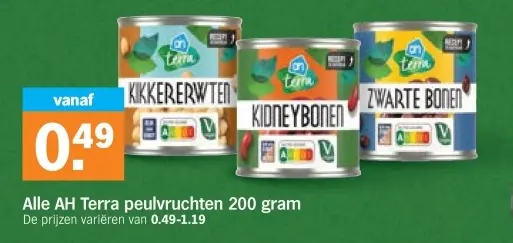 Aanbieding: AH Terra peulvruchten