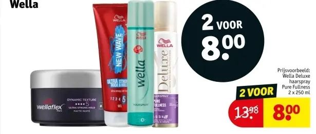 Aanbieding: Wella Deluxe haarspray Pure Fullness