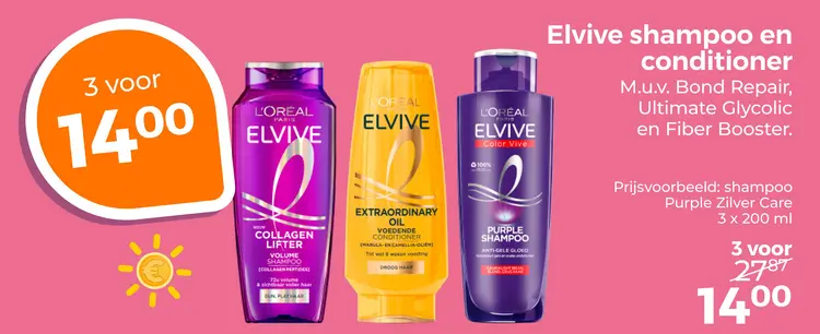 Aanbieding: Elvive shampoo en conditioner
