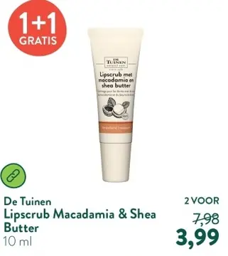 Aanbieding: De Tuinen Lipscrub Macadamia & Shea Butter