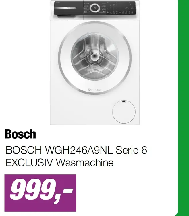 Aanbieding: BOSCH WGH246A9NL Serie 6 EXCLUSIV Wasmachine