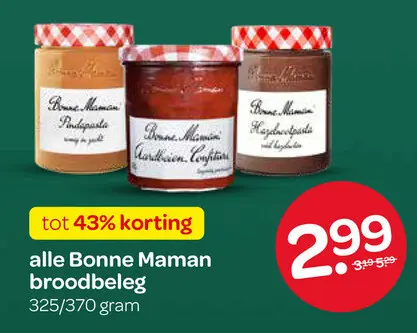 Aanbieding: Bonne Maman broodbeleg