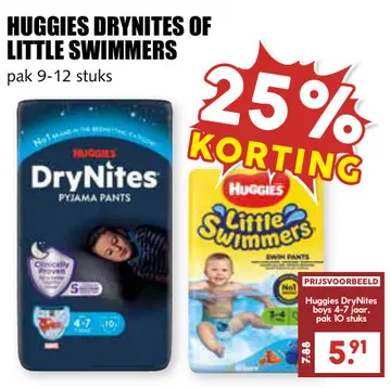 Aanbieding: Huggies drynites of little swimmers