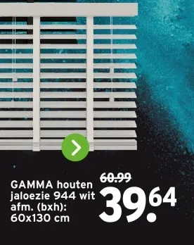 Aanbieding: houten jaloezie 944 wit