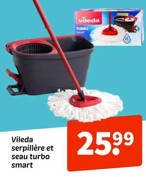 Offre: Vileda serpillère et seau turbo smart