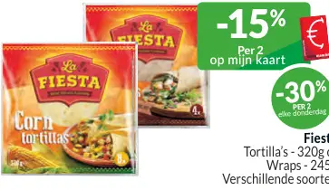 Promotie: Fiesta Tortilla's of Wraps
