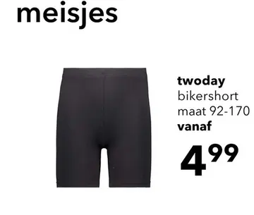 Aanbieding: TwoDay meisjes bikershort zwart