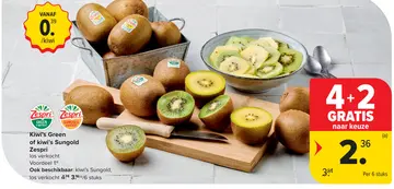 Aanbieding: Kiwi's Green of kiwi's Sungold