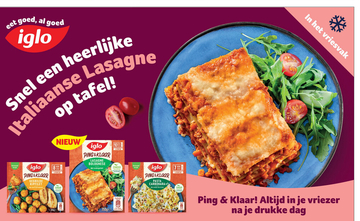 Aanbieding: Iglo Ping & Klaar Lasagne Bolognese