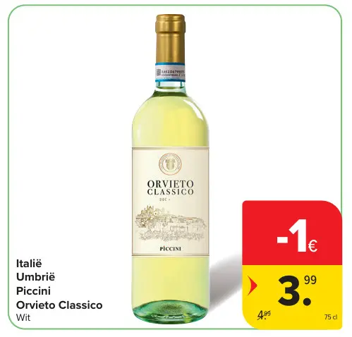 Promotie: Piccini Umbrië Piccini Orvieto Classico Wit