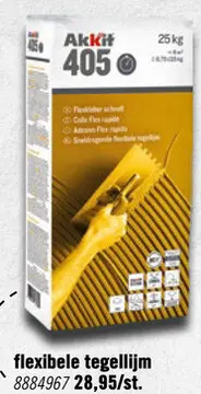 Aanbieding: AKKIT 405 sneldrogende flexibele tegellijm 25 kg