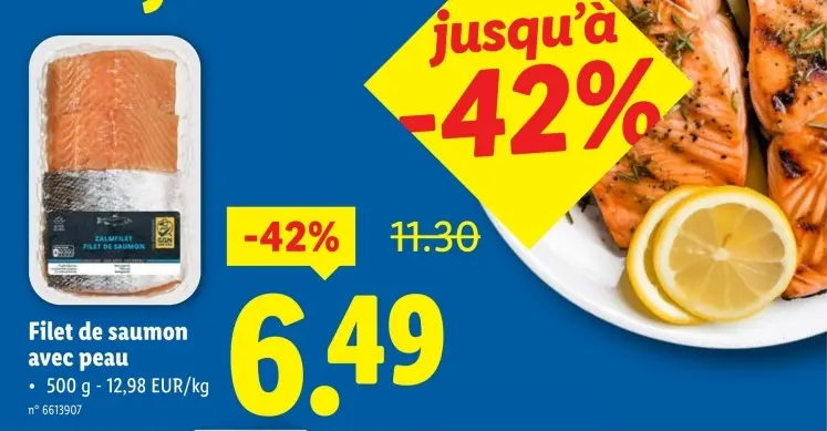 Offre: Filet de saumon avec peau