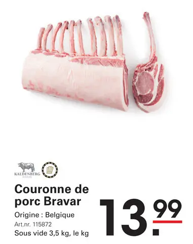 Offre: Couronne de porc Bravar