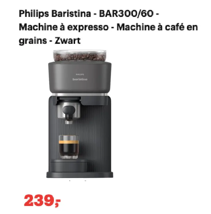 Offre: Philips Baristina - BAR300/60 - Machine à exp