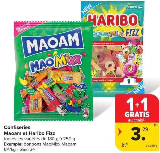 Offre: Maoam et Haribo Fizz