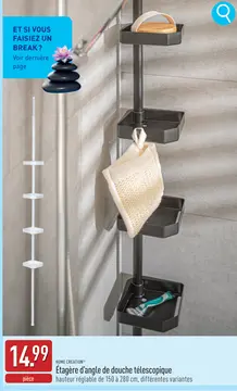 Offre: Étagère d'angle de douche télescopique