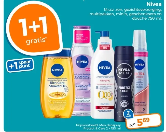 Aanbieding: Nivea Men deospray Protect & Care