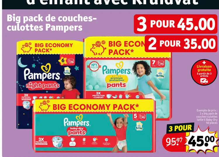 Offre: Big pack de couches-culottes