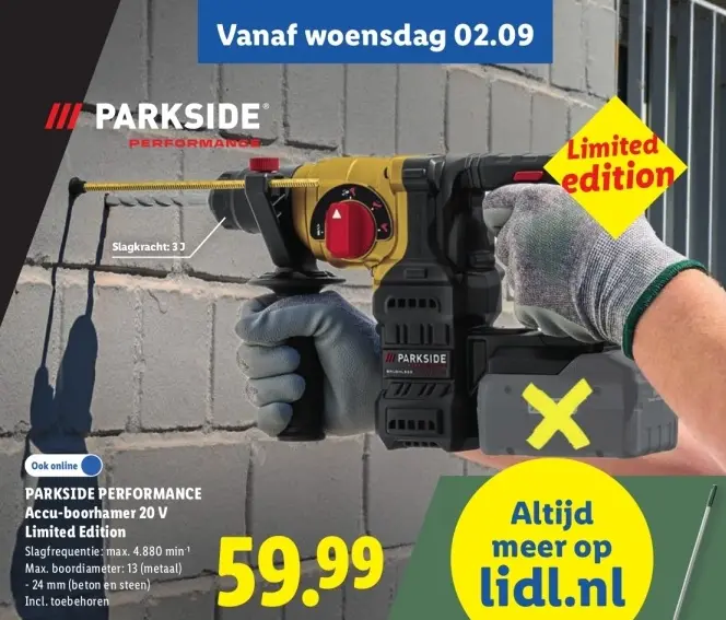 Aanbieding: Accu-boorhamer 20 V Limited Edition
