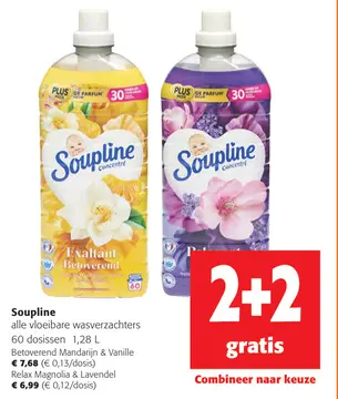 Aanbieding: Soupline alle vloeibare wasverzachters