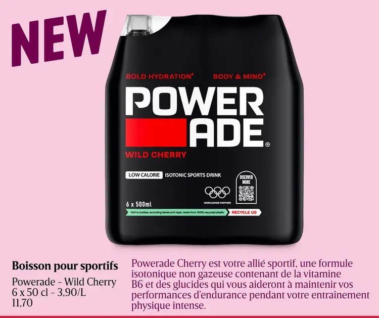 Offre: Boisson pour sportifs