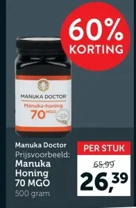 Aanbieding: Manuka Honing 70 MGO