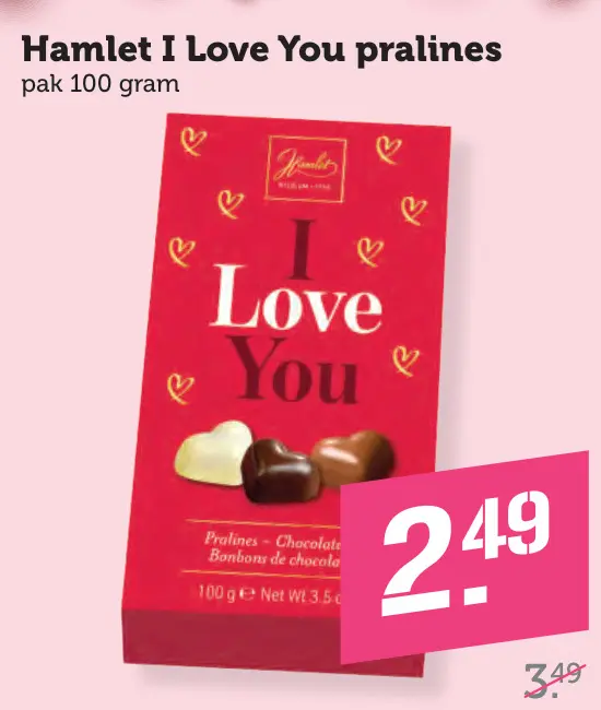 Aanbieding: Hamlet I Love You pralines