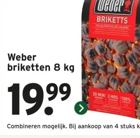 Aanbieding: Weber briketten 8 kg