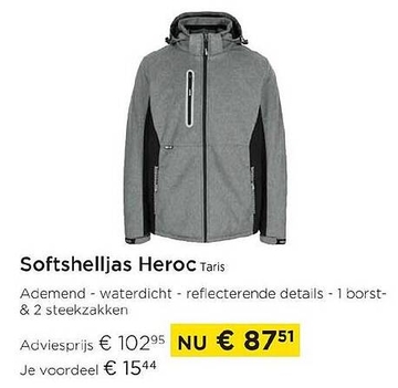 Aanbieding: Softshelljas Heroc