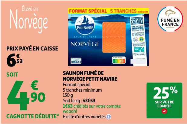 Promotie: Saumon fumé de norvège