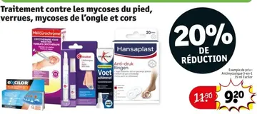 Offre: Traitement contre les mycoses du pied, verrues, mycoses de l'ongle et cors