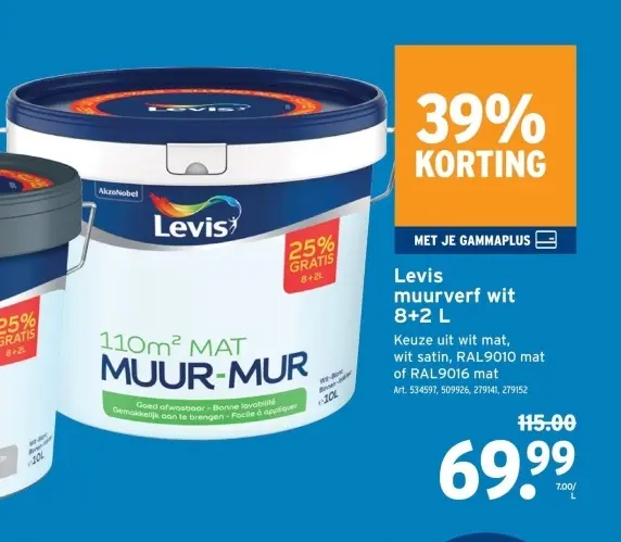 Promotie: Muurverf wit