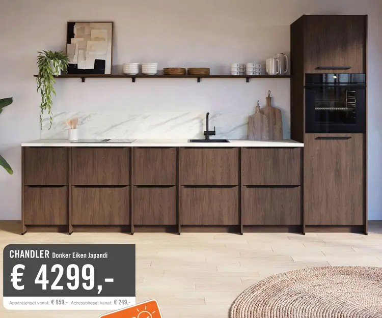 Aanbieding: CHANDLER Donker Eiken Japandi